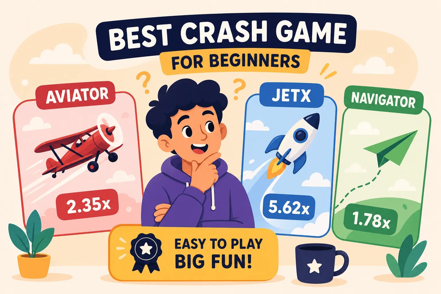 Comparison of Aviator, JetX and Navigator crash games for beginners