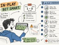 In-play football betting strategies during a live match