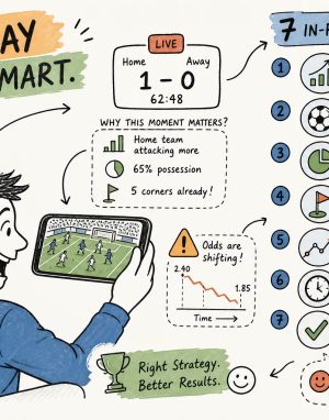 In-play football betting strategies during a live match